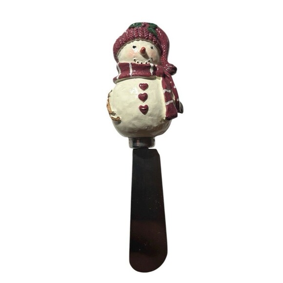 Saint Nicholas Square Warm Wishes Set of 4 Snowmen Spreaders Cheese Butter READ - Picture 2 of 5